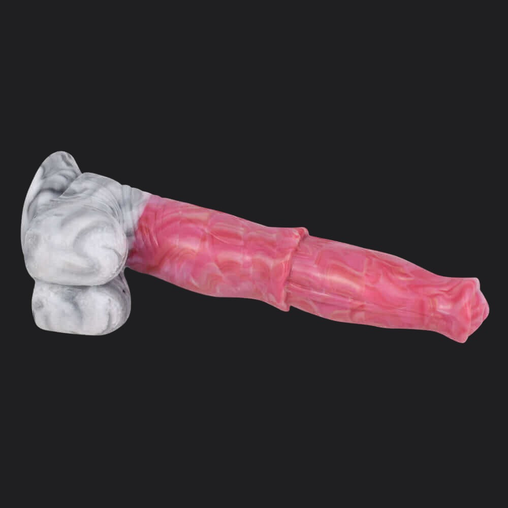 Punch Pink Squirting Horse Dildo - Silver Spanner