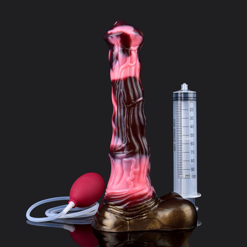 Roan Squirting Horse Dildo - Damascus