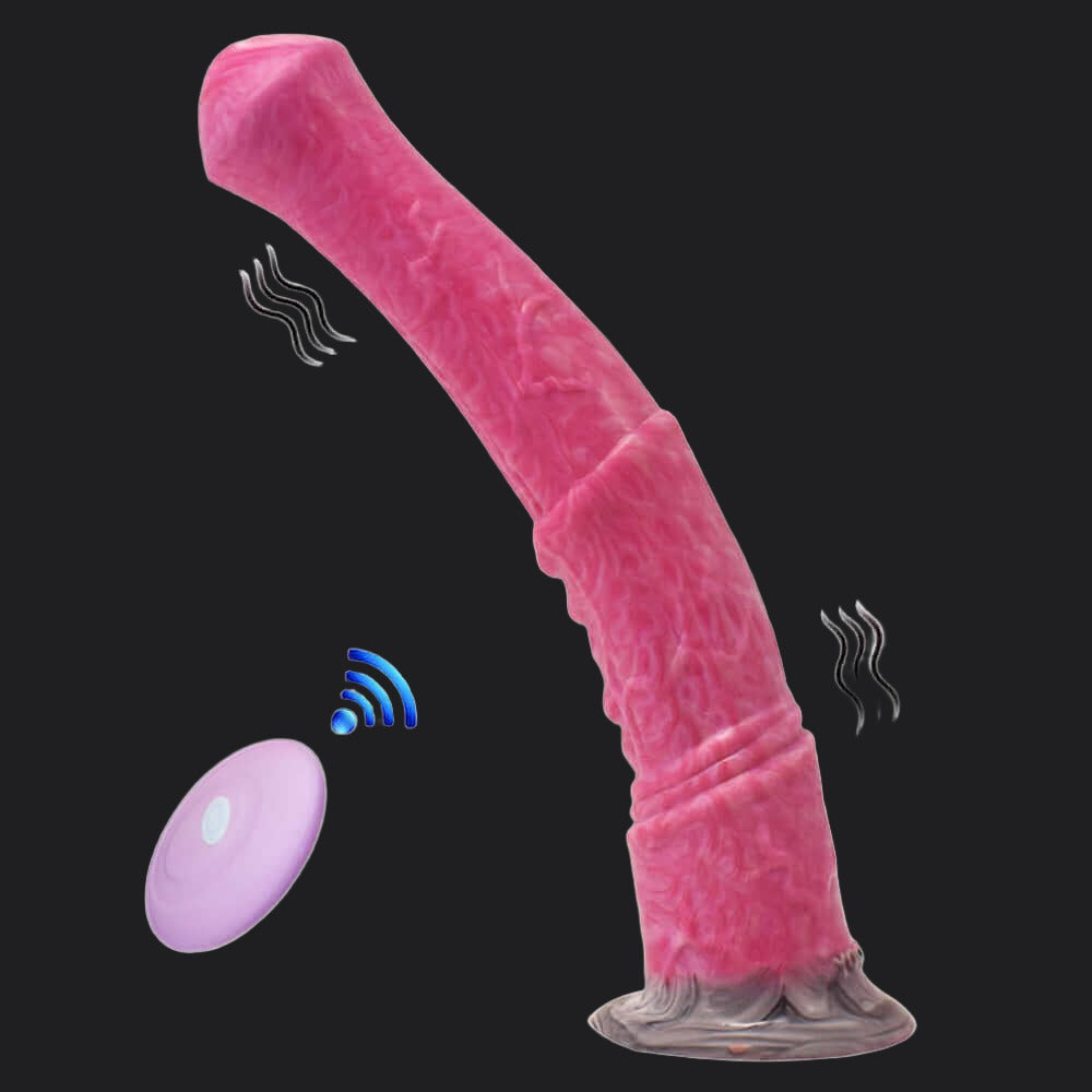 Punch Pink Vibrating Horse Dildo - Marengo