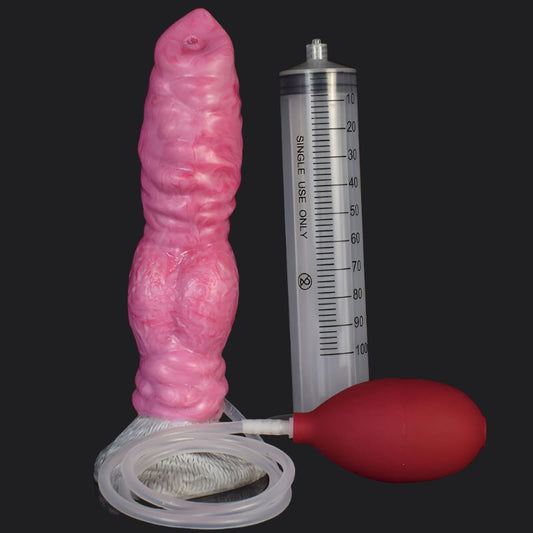 Punch Pink Squirting Dog Dildo - Wolf