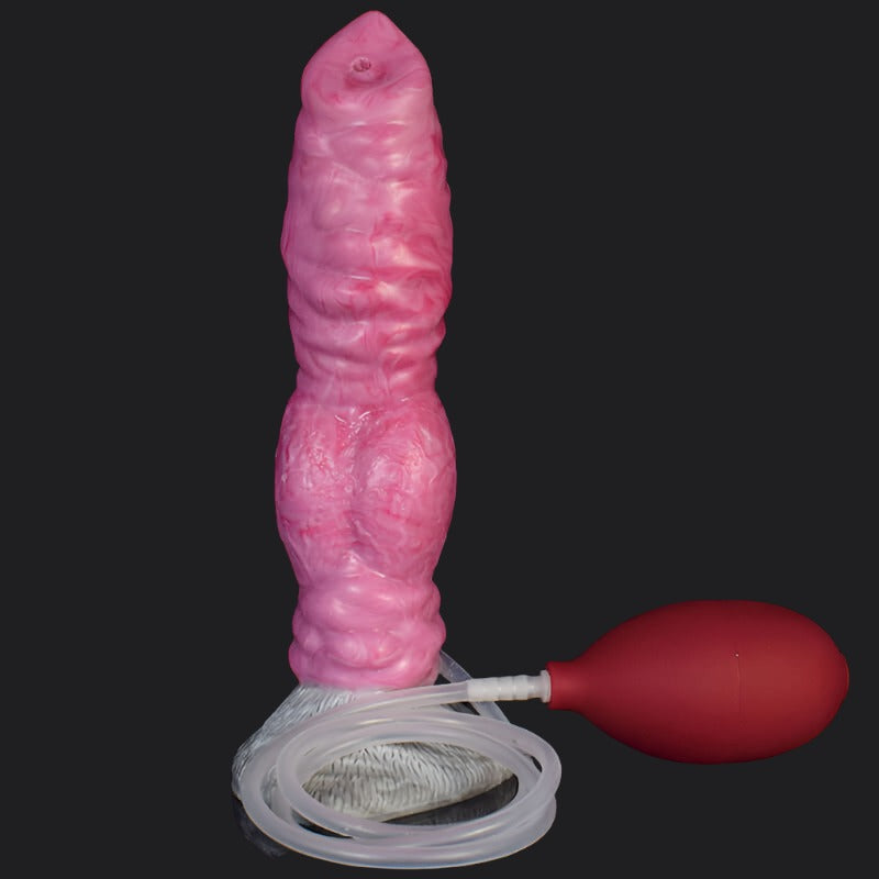 Punch Pink Squirting Dog Dildo - Wolf