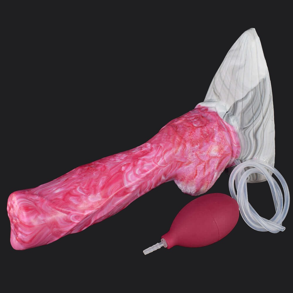 Punch Pink Squirting Dog Dildo - Great Dane