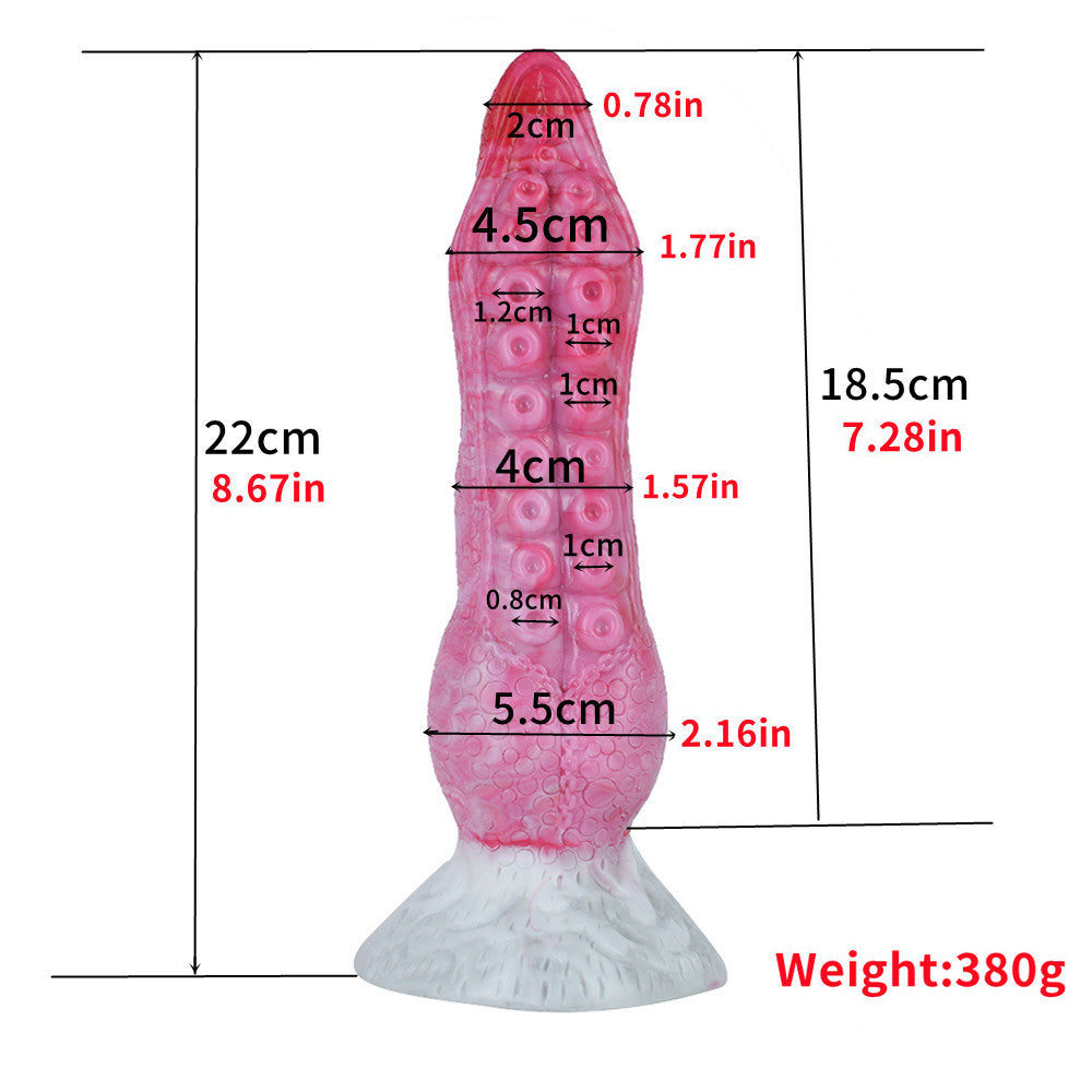 Punch Pink Monster Dildo - Tentacle Monster